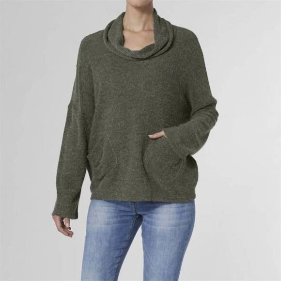 Coco + Carmen NWT Relaxed Cowl Neck Sweater with Front Pockets Womens Size L/XL - Picture 8 of 12